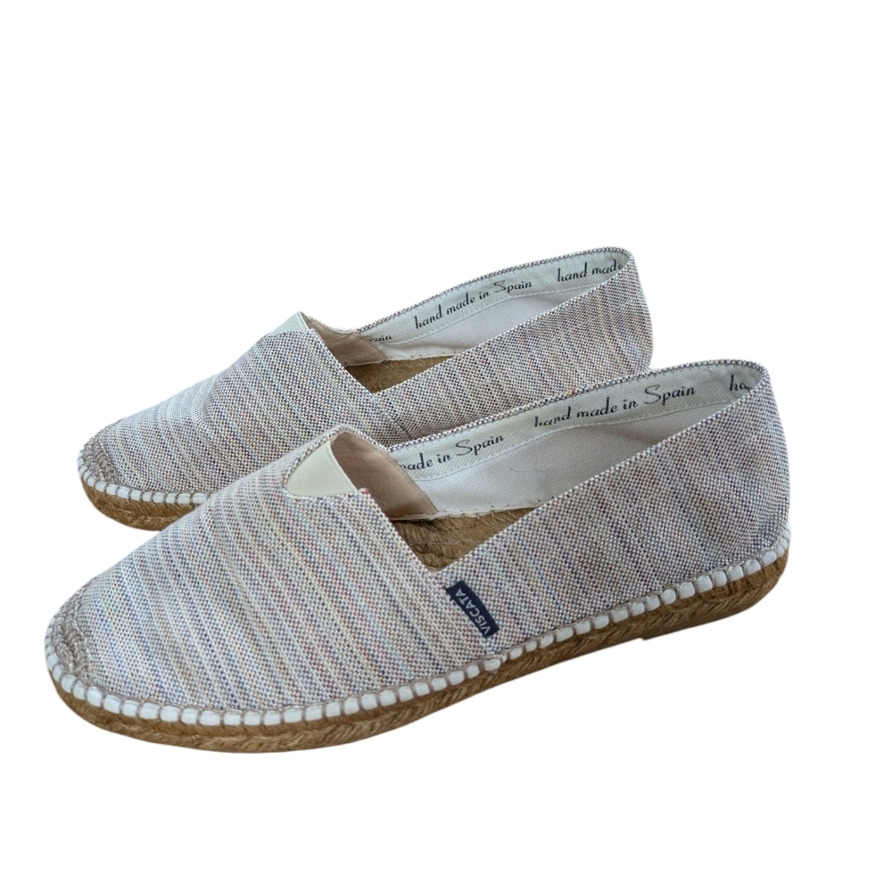 Viscata Barcelona Canvas Espadrille Flats Striped Size 39 - Picture 12 of 12